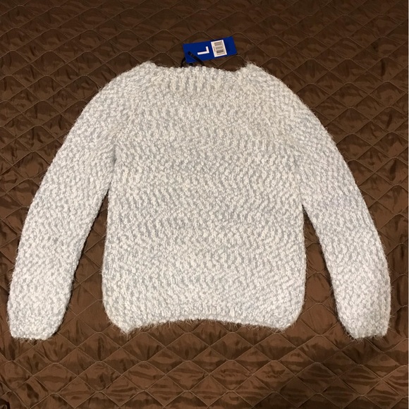 NWT Soft Delicate Knit Sweater by Buffalo David Bitton - Large - Gray & White - Picture 3 of 14